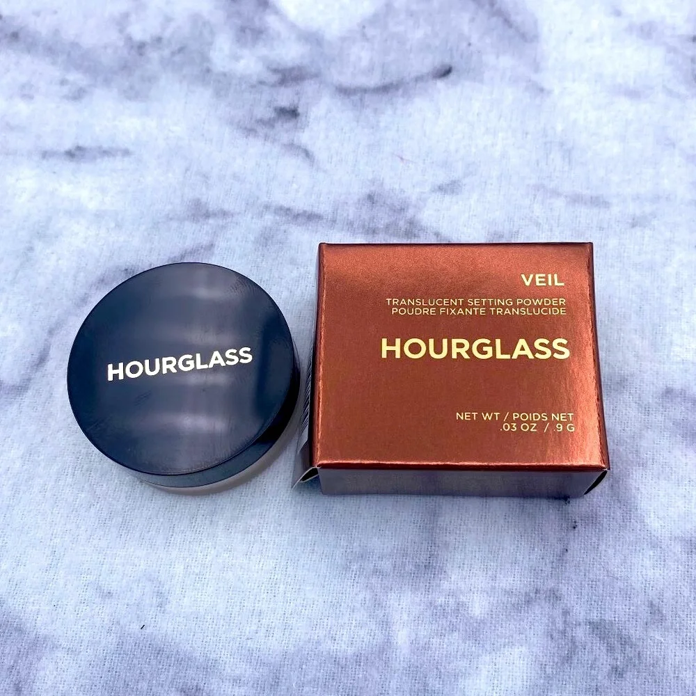 Hourglass Beauty Gift Set-Cosmetic Bag,Setting Powder,2 Lipstick,Mascara-5pc-NEW